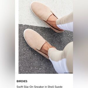 Birdies The Swift Sneaker, Shell suede, size 8, slip on